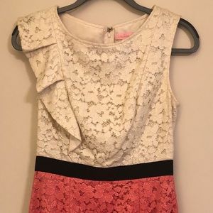 Lilly Pulitzer White & Coral Cocktail Dress